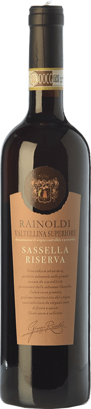 34,95 € 免费送货 | 红酒 Rainoldi Sassella 预订 D.O.C.G. Valtellina Superiore 伦巴第 意大利 Nebbiolo 瓶子 75 cl
