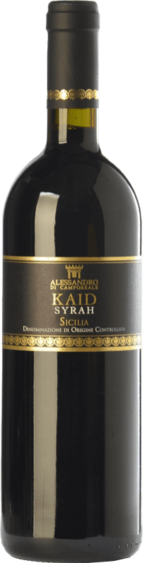 27,95 € Free Shipping | Red Wine Alessandro di Camporeale Kaid I.G.T. Terre Siciliane Sicily Italy Syrah — Shiraz Eco — Organic Bottle 75 cl