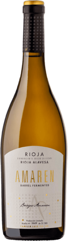 23,95 € Envio grátis | Vinho branco Amaren Fermentado Crianza D.O.Ca. Rioja La Rioja Espanha Viura, Malvasía Garrafa 75 cl