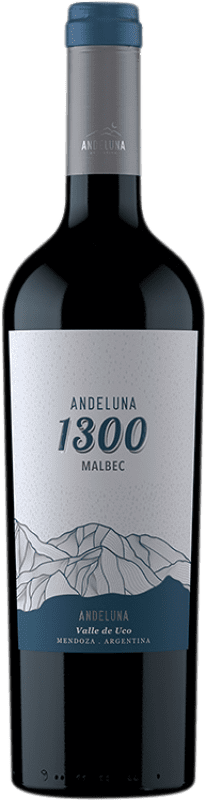 19,95 € Free Shipping | Red wine Andeluna 1300 Young I.G. Mendoza Mendoza Argentina Malbec Bottle 75 cl