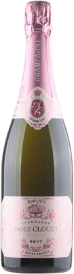 61,95 € Kostenloser Versand | Rosé Sekt André Clouet Rosé Grand Cru Brut Große Reserve A.O.C. Champagne Champagner Frankreich Pinot Schwarz Flasche 75 cl