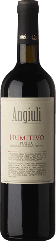 14,95 € Kostenloser Versand | Rotwein Angiuli I.G.T. Puglia Apulien Italien Primitivo Flasche 75 cl