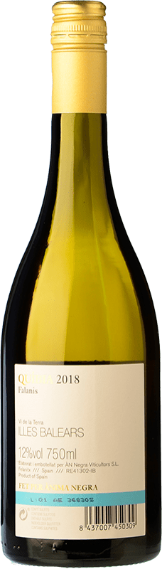 17,95 € Free Shipping | White wine Ànima Negra Quíbia Crianza I.G.P. Vi de la Terra de Illes Balears Balearic Islands Spain Callet, Pensal White Bottle 75 cl