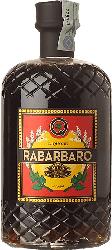 39,95 € Kostenloser Versand | Kräuterlikör Quaglia Rabarbaro Piemont Italien Flasche 70 cl