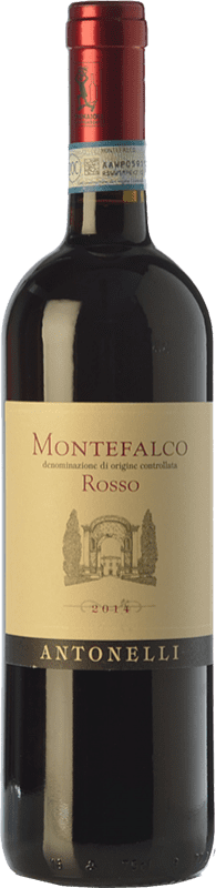 12,95 € Envío gratis | Vino Tinto Antonelli San Marco Rosso D.O.C. Montefalco Umbria Italia Sangiovese, Montepulciano, Sagrantino Eco Ecológico Botella 75 cl