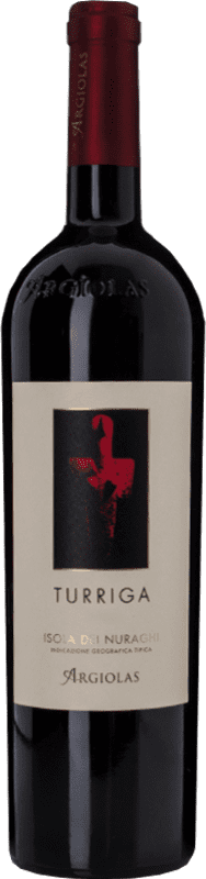 124,95 € Envio grátis | Vinho Tinto Argiolas Turriga I.G.T. Isola dei Nuraghi Sardenha Itália Malvasia, Cariñena — Carignan, Bobal, Cannonau Garrafa 75 cl