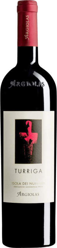 119,95 € Бесплатная доставка | Красное вино Argiolas Turriga I.G.T. Isola dei Nuraghi Sardegna Италия Malvasia — Мальвасия, Cariñena — Кариньян, Bobal — Бобаль, Cannonau — Каннонау 75 cl
