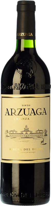 25,95 € 免费送货 | 红酒 Arzuaga 岁 D.O. Ribera del Duero 卡斯蒂利亚莱昂 西班牙 Tempranillo, Merlot, Cabernet Sauvignon 瓶子 75 cl