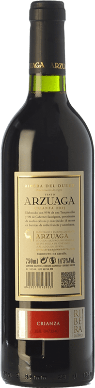 22,95 € Free Shipping | Red wine Arzuaga Crianza D.O. Ribera del Duero Castilla y León Spain Tempranillo, Merlot, Cabernet Sauvignon Bottle 75 cl