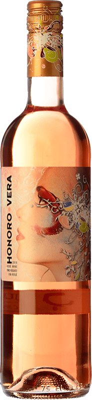 7,95 € Spedizione Gratuita | Vino Rosato Ateca Honoro Vera Giovane D.O. Jumilla Castilla-La Mancha Spagna Syrah, Monastrell 75 cl