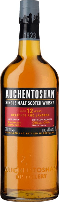 47,95 € 免费送货 | 单一麦芽威士忌 Auchentoshan 低地 英国 12 岁 70 cl