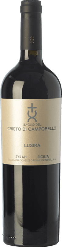 32,95 € Free Shipping | Red wine Cristo di Campobello Lusirà I.G.T. Terre Siciliane Sicily Italy Syrah Bottle 75 cl