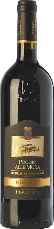 83,95 € Free Shipping | Red wine Castello Banfi Poggio alle Mura Riserva Reserve D.O.C.G. Brunello di Montalcino Tuscany Italy Sangiovese Bottle 75 cl