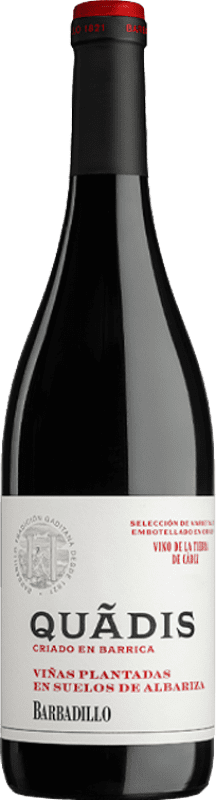 13,95 € Kostenloser Versand | Rotwein Barbadillo Quadis Alterung I.G.P. Vino de la Tierra de Cádiz Andalusien Spanien Tempranillo, Syrah, Petit Verdot, Tintilla de Rota Flasche 75 cl