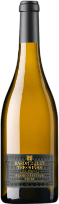 19,95 € Envoi gratuit | Vin blanc Barón de Ley Tres Viñas Réserve D.O.Ca. Rioja La Rioja Espagne Viura, Malvasía, Grenache Blanc Bouteille 75 cl