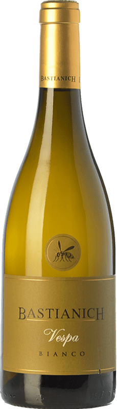 29,95 € Spedizione Gratuita | Vino bianco Bastianich Vespa Bianco I.G.T. Friuli-Venezia Giulia Friuli-Venezia Giulia Italia Chardonnay, Sauvignon, Picolit Bottiglia 75 cl