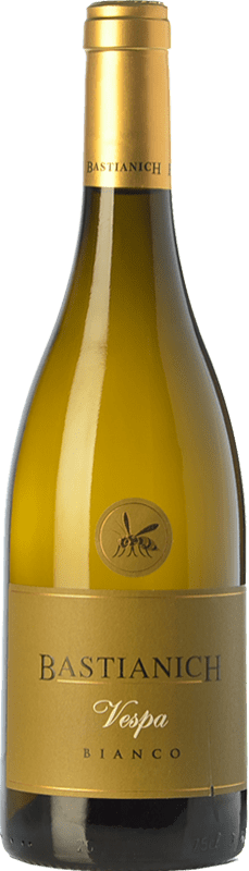 28,95 € Spedizione Gratuita | Vino bianco Bastianich Vespa Bianco I.G.T. Friuli-Venezia Giulia Friuli-Venezia Giulia Italia Chardonnay, Sauvignon, Picolit Bottiglia 75 cl