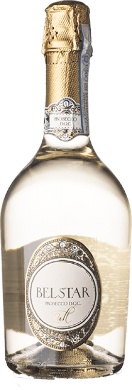 11,95 € Spedizione Gratuita | Spumante bianco Bel Star D.O.C. Prosecco Veneto Italia Chardonnay, Pinot Bianco, Glera, Verdiso Bottiglia 75 cl