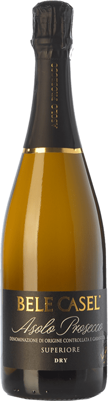 16,95 € 送料無料 | 白スパークリングワイン Bele Casel 余分な乾燥 D.O.C.G. Asolo Prosecco ベネト イタリア Glera ボトル 75 cl