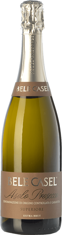 16,95 € 送料無料 | 白のスパークリングワイン Bele Casel Extra Brut — エクストラ・ブリュット D.O.C.G. Asolo Prosecco ベネト イタリア Glera — グレラ 75 cl