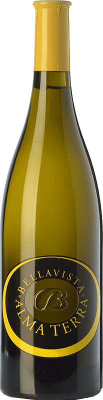21,95 € Envio grátis | Vinho branco Bellavista Alma Terra D.O.C. Curtefranca Lombardia Itália Chardonnay Garrafa 75 cl