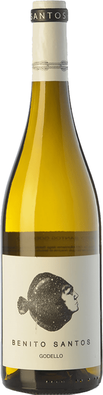 9,95 € Spedizione Gratuita | Vino bianco Benito Santos D.O. Monterrei Galizia Spagna Godello Bottiglia 75 cl