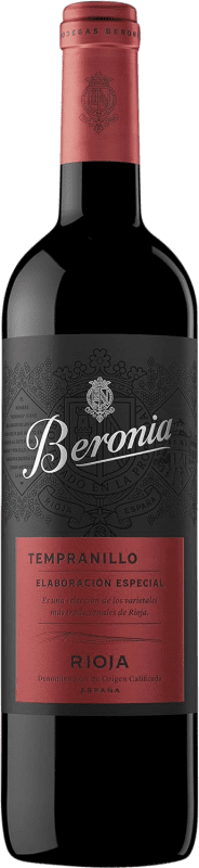 64,95 € Envoi gratuit | Vin rouge Beronia Producción Especial Jeune D.O.Ca. Rioja La Rioja Espagne Tempranillo Bouteille 75 cl