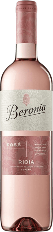 8,95 € 免费送货 | 玫瑰酒 Beronia D.O.Ca. Rioja 拉里奥哈 西班牙 Tempranillo 瓶子 75 cl