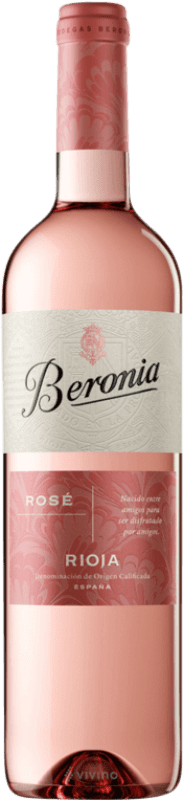 9,95 € Бесплатная доставка | Розовое вино Beronia D.O.Ca. Rioja Ла-Риоха Испания Tempranillo бутылка 75 cl