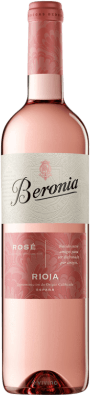 10,95 € Бесплатная доставка | Розовое вино Beronia D.O.Ca. Rioja Ла-Риоха Испания Tempranillo — Темпранильо Бутылка 75 cl