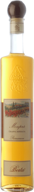 47,95 € Spedizione Gratuita | Grappa Berta Monprà Affinata Primaneve Piemonte Italia Bottiglia 70 cl