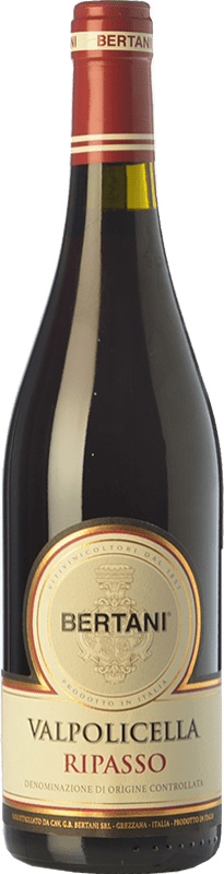 51,95 € Бесплатная доставка | Красное вино Bertani D.O.C. Valpolicella Ripasso Венето Италия Merlot — Мерло, Corvina — Корвина, Rondinella — Рондинелла Бутылка 75 cl