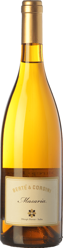 11,95 € Envío gratis | Vino Blanco Bertè & Cordini Masaria D.O.C. Oltrepò Pavese Lombardia Italia Sauvignon Botella 75 cl