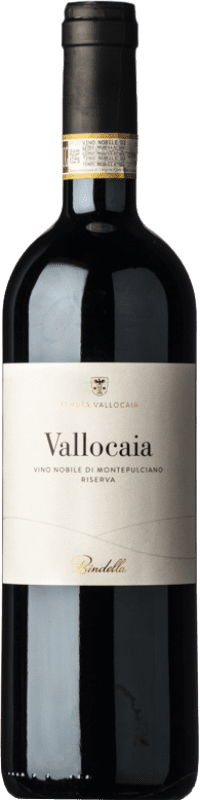 37,95 € Spedizione Gratuita | Vino rosso Bindella Vallocaia D.O.C.G. Vino Nobile di Montepulciano Toscana Italia Sangiovese, Colorino Bottiglia 75 cl