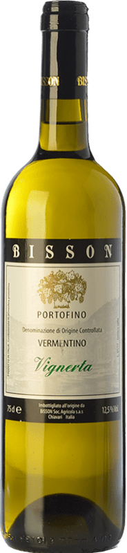 14,95 € 免费送货 | 白酒 Bisson Vignerta I.G.T. Portofino 利古里亚 意大利 Vermentino 瓶子 75 cl