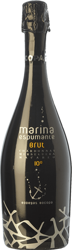7,95 € 送料無料 | 白スパークリングワイン Bocopa Marina Espumante Brut D.O. Alicante バレンシアのコミュニティ スペイン Macabeo, Chardonnay, Merseguera ボトル 75 cl