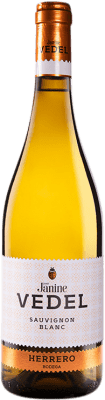 8,95 € Spedizione Gratuita | Vino bianco Herrero Janine Vedel D.O. Rueda Castilla y León Spagna Sauvignon Bianca Bottiglia 75 cl