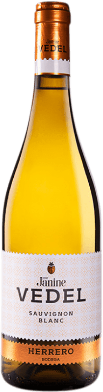 8,95 € Бесплатная доставка | Белое вино Herrero Janine Vedel D.O. Rueda Кастилия-Леон Испания Sauvignon — Совиньон Бутылка 75 cl