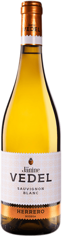 10,95 € Spedizione Gratuita | Vino bianco Herrero Janine Vedel D.O. Rueda Castilla y León Spagna Sauvignon Bianca Bottiglia 75 cl