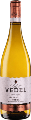 11,95 € Бесплатная доставка | Белое вино Herrero Roberto Vedel Cepas Viejas D.O. Rueda Кастилия-Леон Испания Verdejo бутылка 75 cl