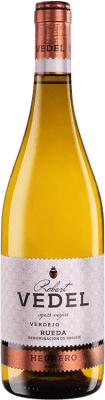 11,95 € Envío gratis | Vino Blanco Herrero Roberto Vedel Cepas Viejas D.O. Rueda Castilla y León España Verdejo Botella 75 cl