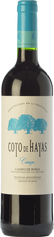 6,95 € 免费送货 | 红酒 Bodegas Aragonesas Coto de Hayas 岁 D.O. Campo de Borja 阿拉贡 西班牙 Tempranillo, Grenache 瓶子 75 cl