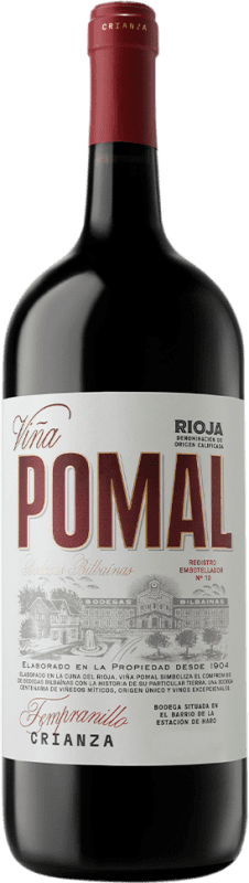 26,95 € 免费送货 | 红葡萄酒 Bodegas Bilbaínas Viña Pomal Centenario — 百年 Crianza — 陈酿 D.O.Ca. Rioja 拉里奥哈 西班牙 Tempranillo — 丹魄 大瓶 — Magnum 1,5 L