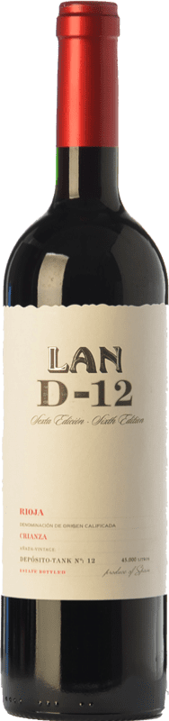 16,95 € Free Shipping | Red wine Lan D-12 Aged D.O.Ca. Rioja The Rioja Spain Tempranillo Bottle 75 cl