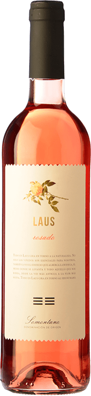 8,95 € Бесплатная доставка | Розовое вино Laus Rosado D.O. Somontano Арагон Испания Merlot, Cabernet Sauvignon бутылка 75 cl