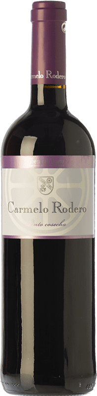 8,95 € 免费送货 | 红酒 Carmelo Rodero Cosecha 年轻的 D.O. Ribera del Duero 卡斯蒂利亚莱昂 西班牙 Tempranillo 瓶子 75 cl