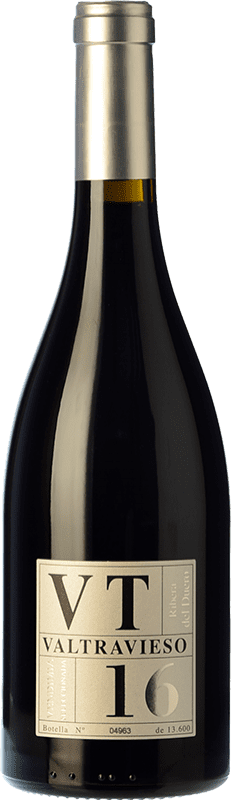 39,95 € 免费送货 | 红酒 Valtravieso VT Vendimia Seleccionada 年轻的 D.O. Ribera del Duero 卡斯蒂利亚莱昂 西班牙 Tempranillo, Merlot, Cabernet Sauvignon 瓶子 75 cl