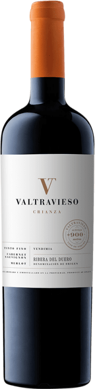 23,95 € Envio grátis | Vinho Tinto Valtravieso Crianza D.O. Ribera del Duero Castela e Leão Espanha Tempranillo, Merlot, Cabernet Sauvignon 75 cl