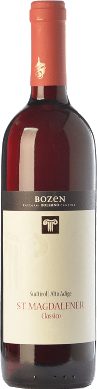 12,95 € Kostenloser Versand | Rotwein Bolzano St. Magdalener D.O.C. Alto Adige Trentino-Südtirol Italien Lagrein, Schiava Gentile Flasche 75 cl