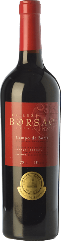 9,95 € Free Shipping | Red Wine Borsao Crianza — Aged D.O. Campo de Borja Aragon Spain Tempranillo, Merlot, Garnacha — Grenache Bottle 75 cl